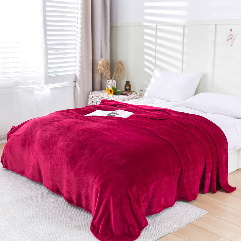 Flannel blanket solid color blanket