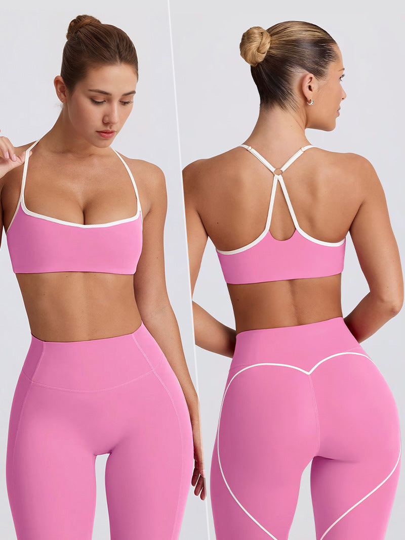 Women's High-Waist Yoga Set with Moisture-Wicking Fabric