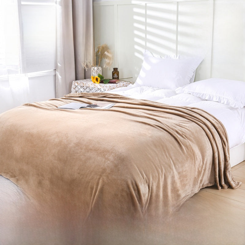 Flannel blanket solid color blanket