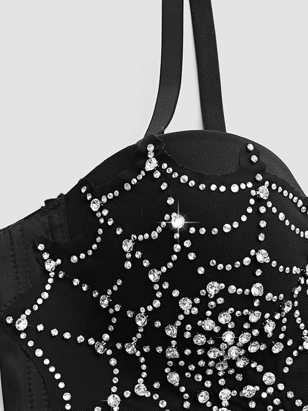 Women's Dark Spider Web Fishbone Bra