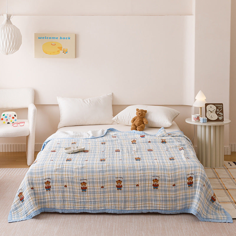 Six layers of bubble gauze cotton gauze blanket