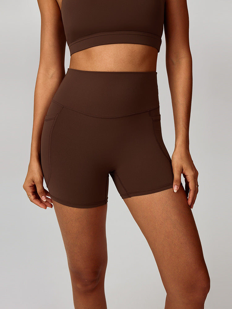 Quick-Dry High Waist Yoga Running Shorts