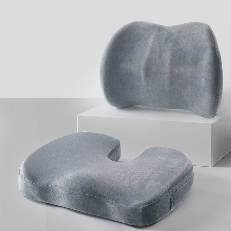 Ergonomic Memory Foam Lumbar Support Cushion Set