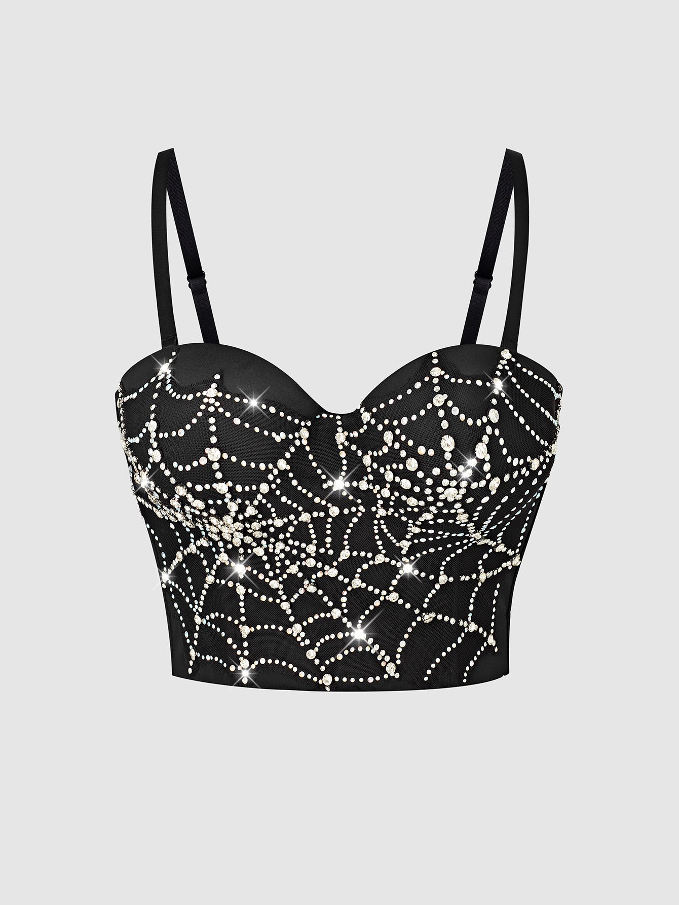 Women's Dark Spider Web Fishbone Bra