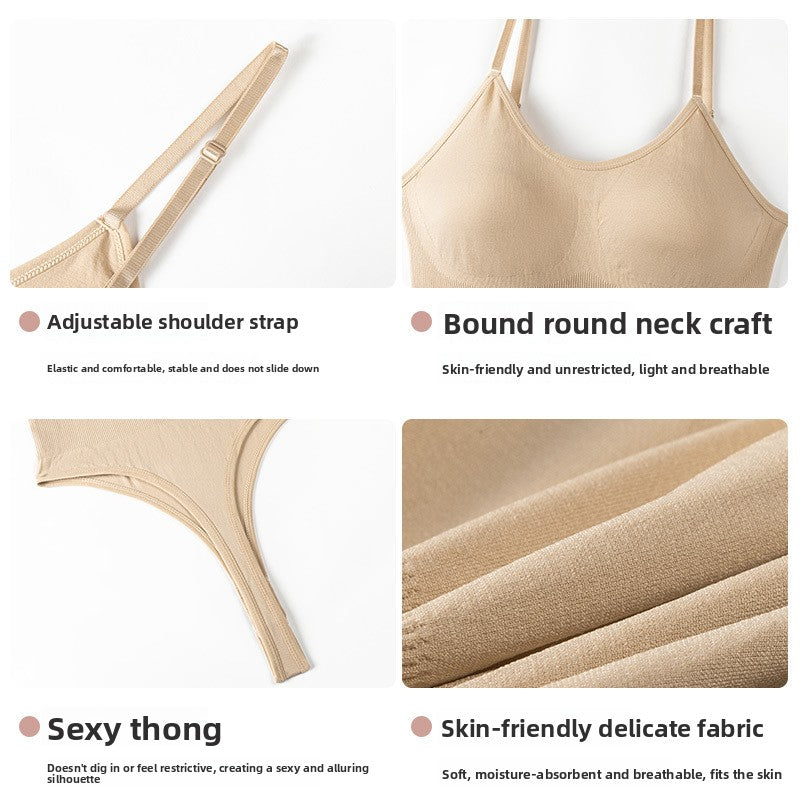 Belly Tinting Hip-lifting T-shaped Tunic Seamless