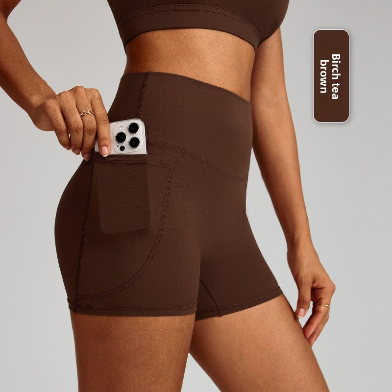 Quick-Dry High Waist Yoga Running Shorts