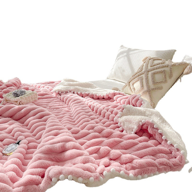 Winter Fleece-Lined Warm Blanket