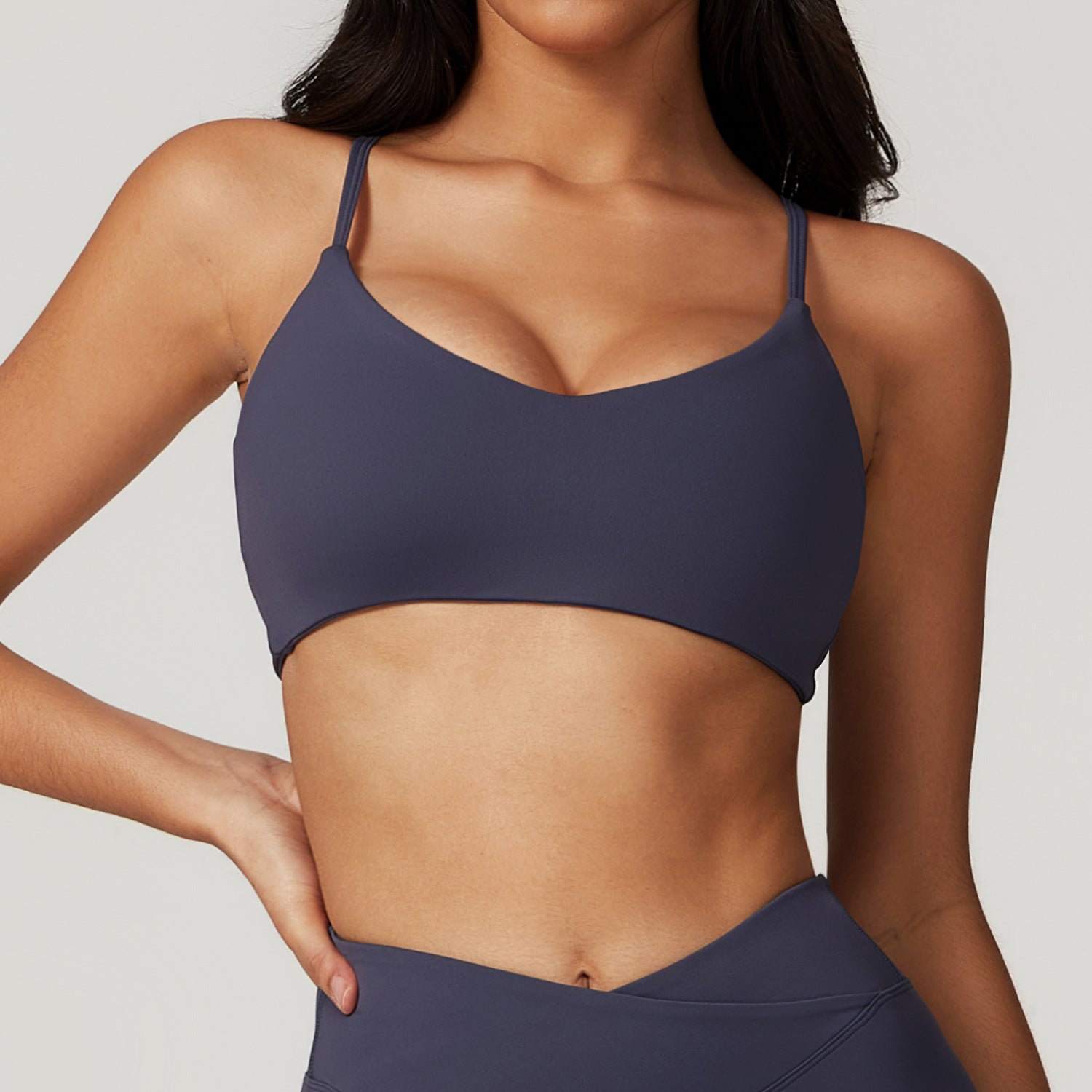 Eco-Friendly Quick-Dry Sports Bra for Yoga and Running.