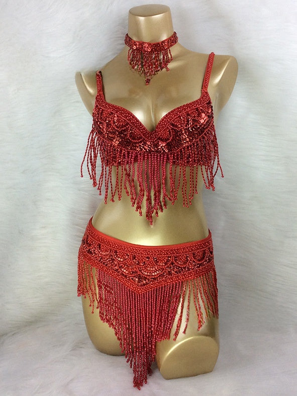 Belly dance performance costume