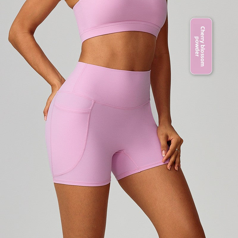 Quick-Dry High Waist Yoga Running Shorts