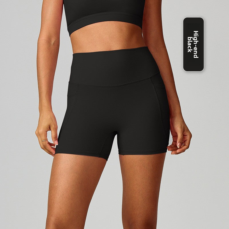 Quick-Dry High Waist Yoga Running Shorts