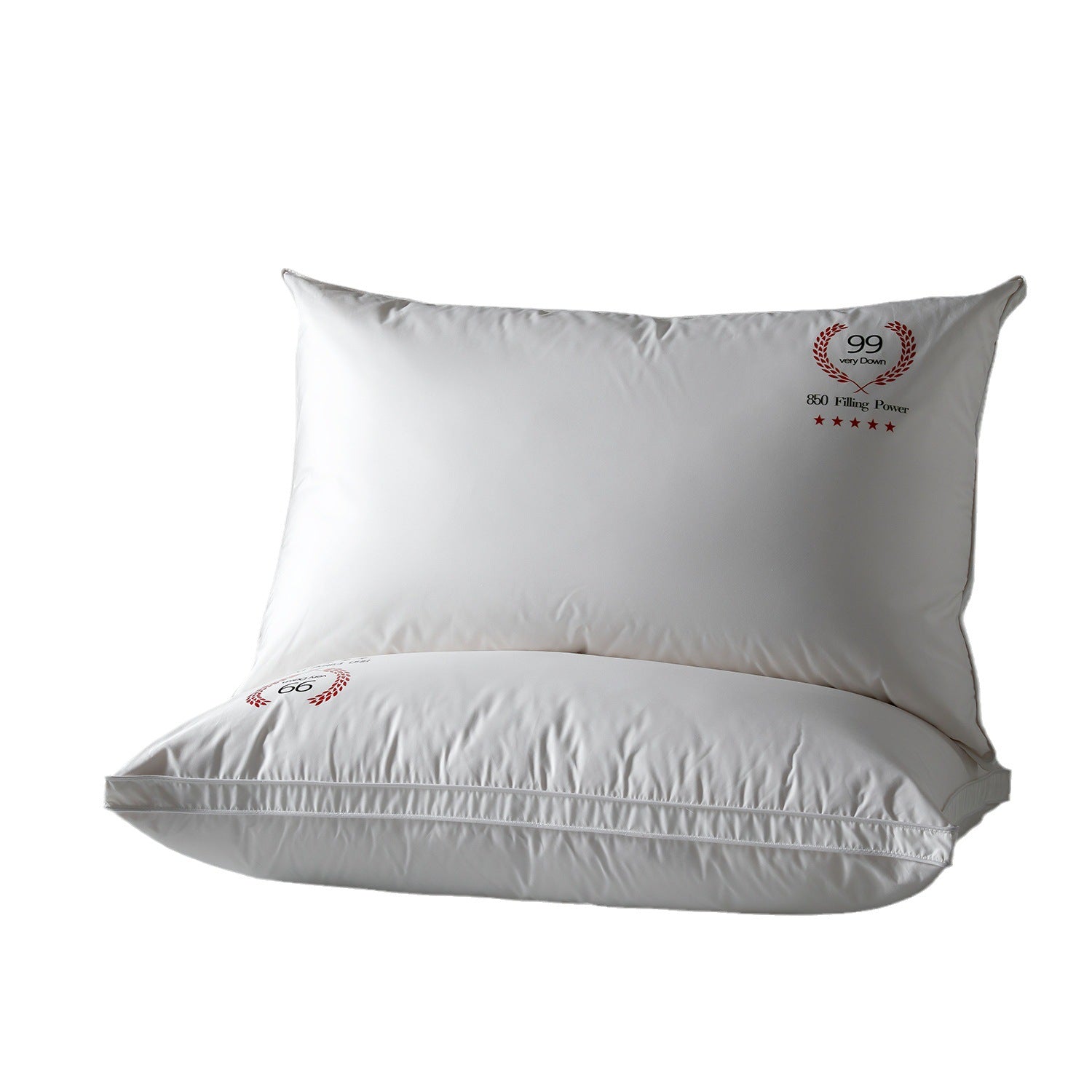 Soft White Goose Down Pillow for Cervical Support and Sleep