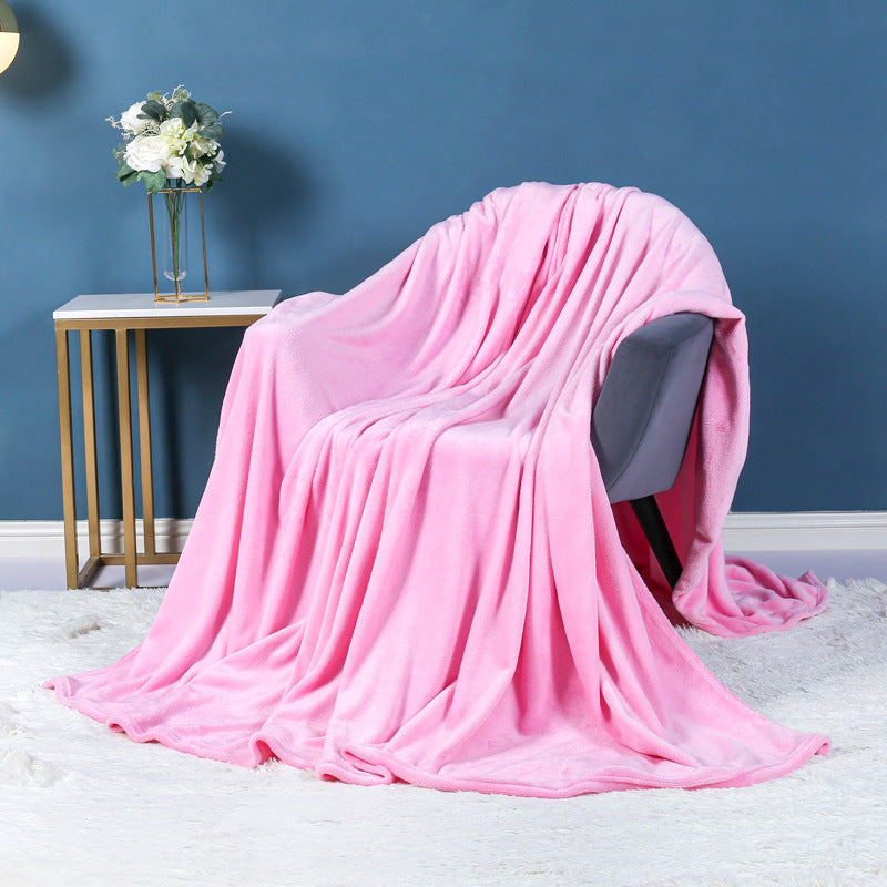 Flannel blanket solid color blanket