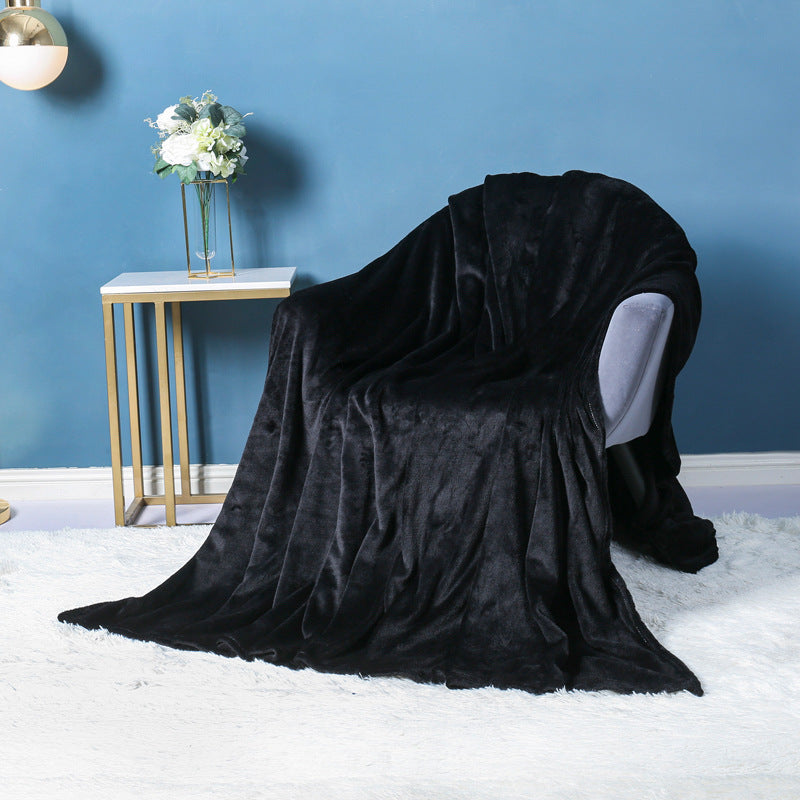 Flannel blanket solid color blanket