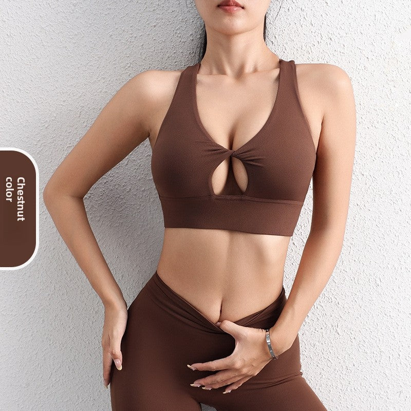 V Neck Sports Bra for Women