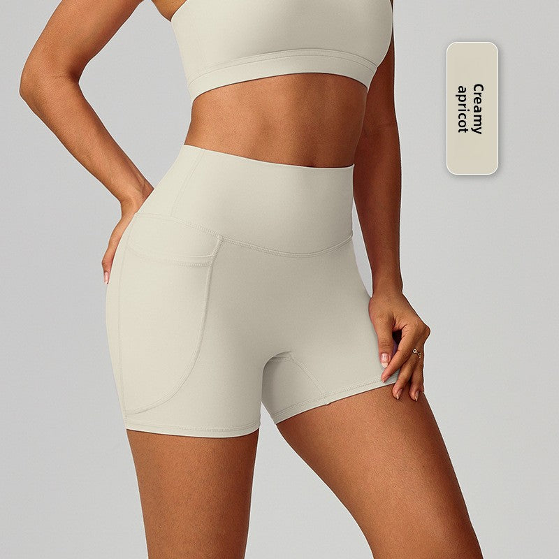 Quick-Dry High Waist Yoga Running Shorts