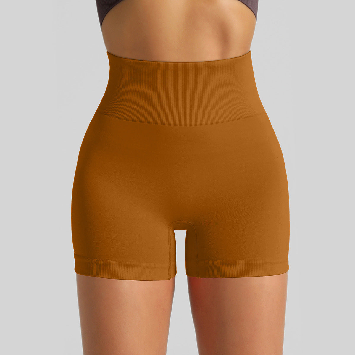 Seamless High-Waisted Yoga Shorts