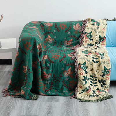 Cotton Gauze Sofa Cover Cover All Cotton Full Covering Cloth Nordic Sofa Cushion Cover Blanket All Seasons Universal