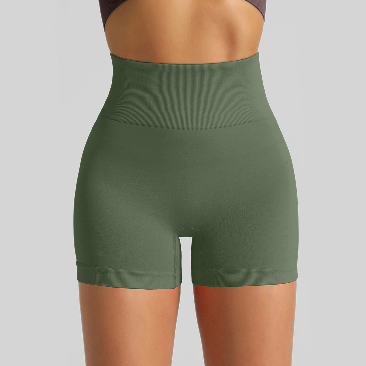 Seamless High-Waisted Yoga Shorts