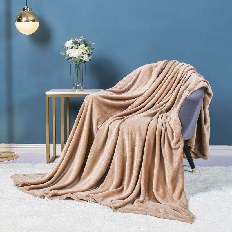 Flannel blanket solid color blanket