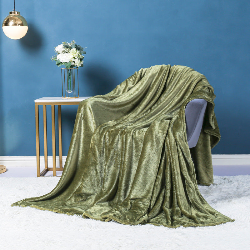 Flannel blanket solid color blanket