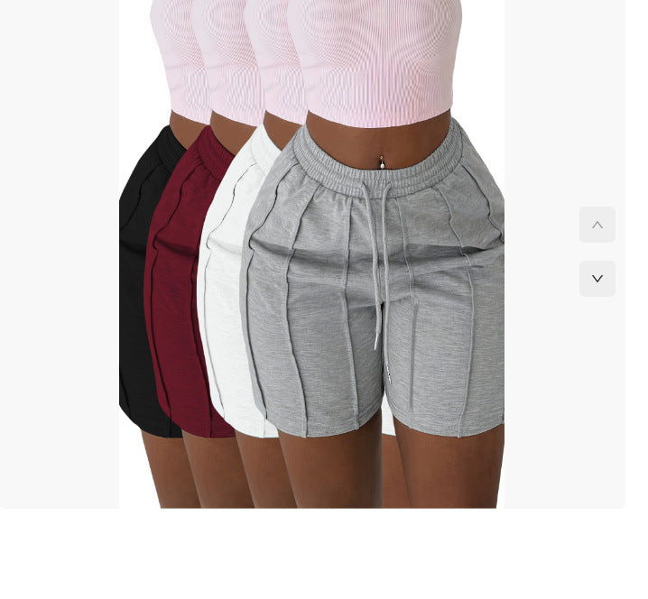 Sports Casual Drawstring Elastic Waist Shorts