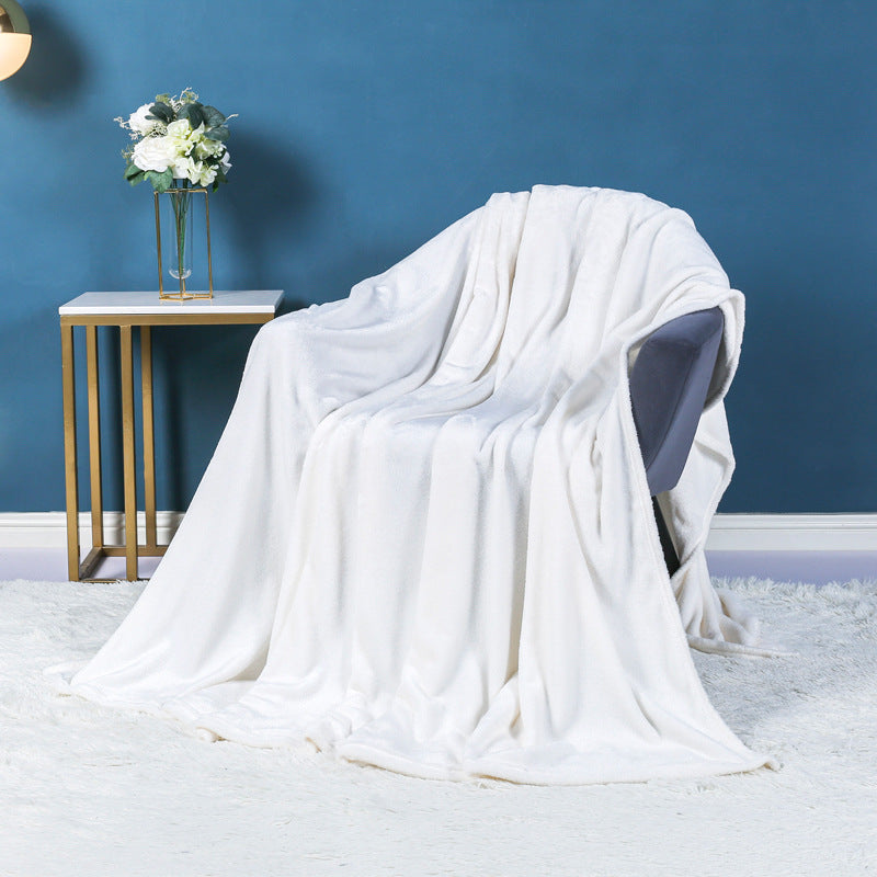 Flannel blanket solid color blanket