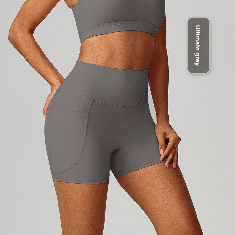 Quick-Dry High Waist Yoga Running Shorts