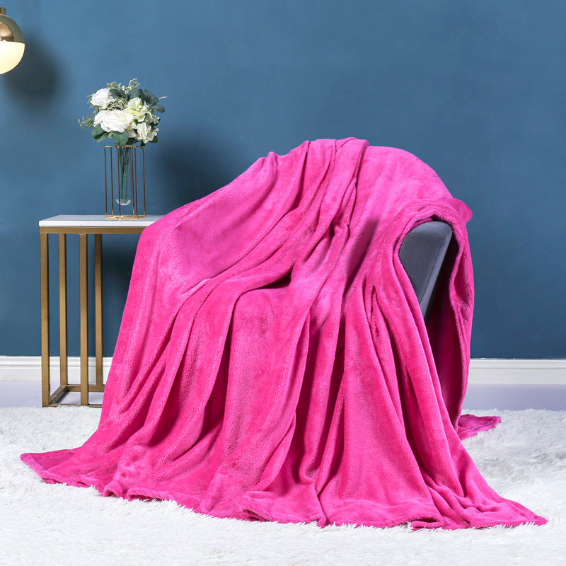 Flannel blanket solid color blanket