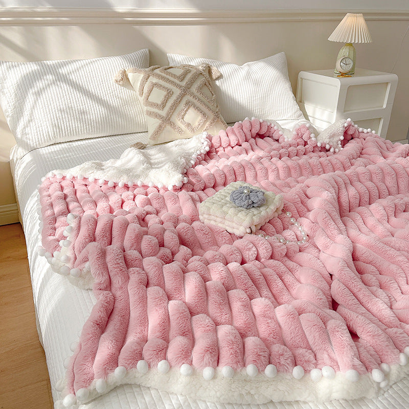 Winter Fleece-Lined Warm Blanket