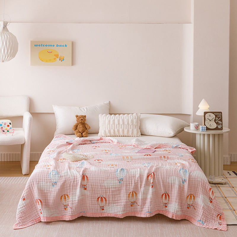 Six layers of bubble gauze cotton gauze blanket