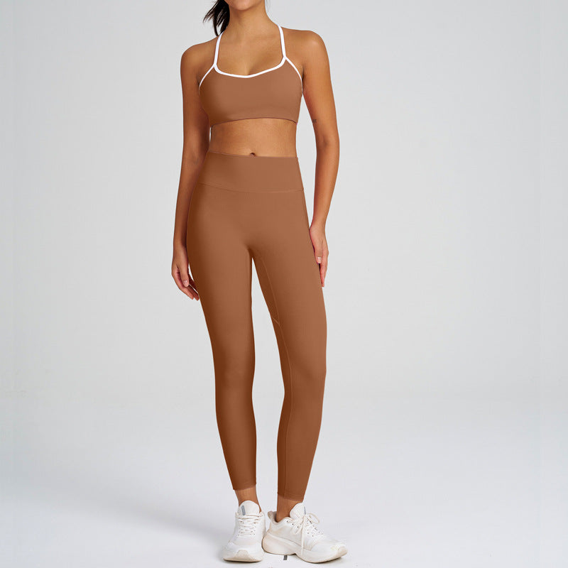Women's High-Waist Yoga Set with Moisture-Wicking Fabric