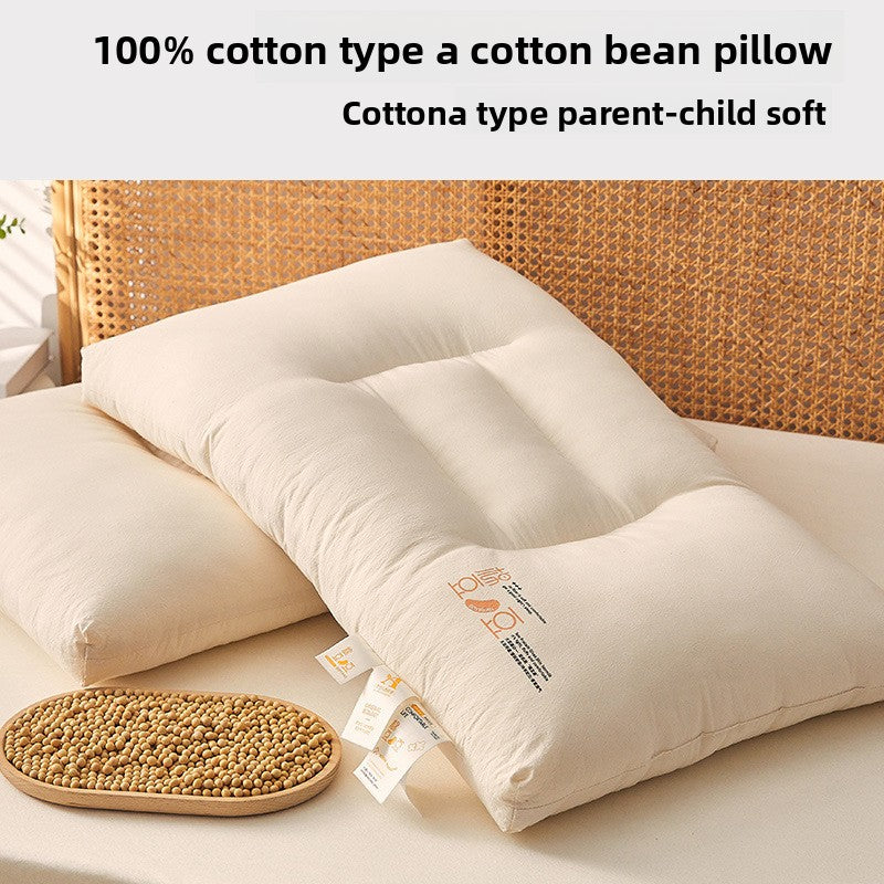 Japanese-style Cotton Soybean Fiber Pillow for Children Students Adults
