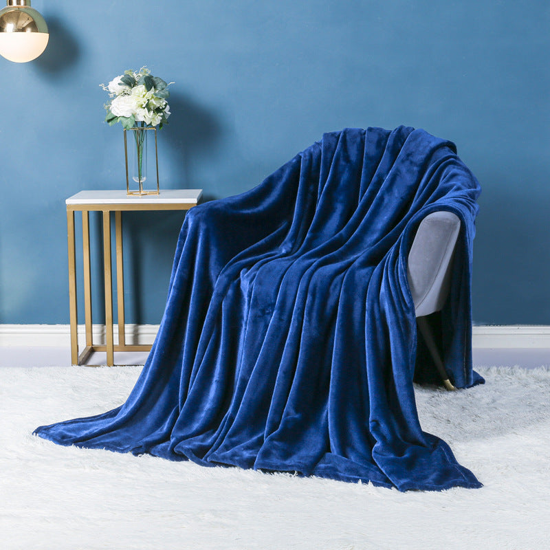 Flannel blanket solid color blanket