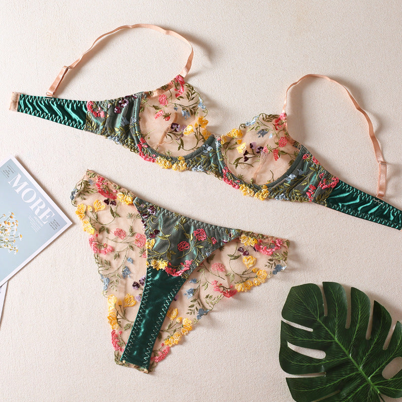 Floral Band Bra and Panty Set