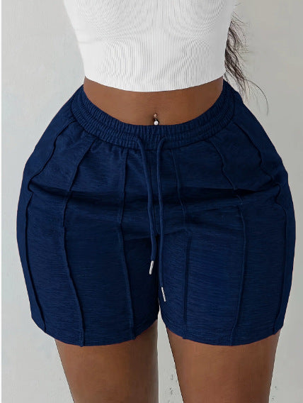 Sports Casual Drawstring Elastic Waist Shorts