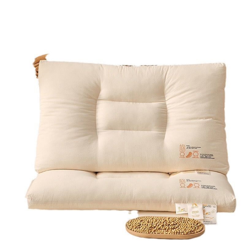 Japanese-style Cotton Soybean Fiber Pillow for Children Students Adults