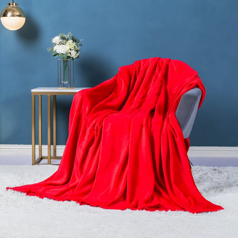 Flannel blanket solid color blanket