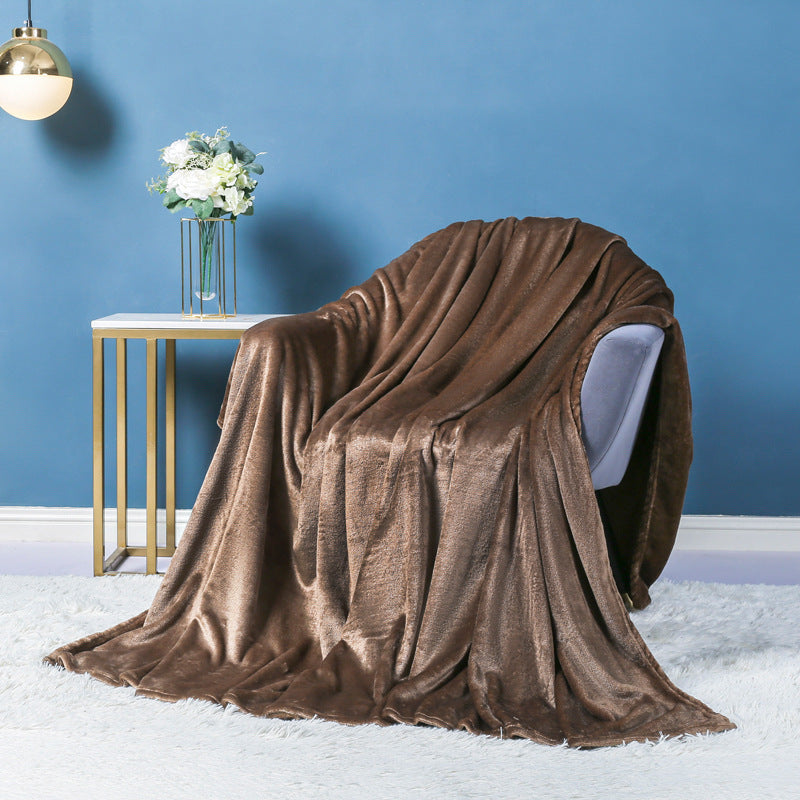 Flannel blanket solid color blanket